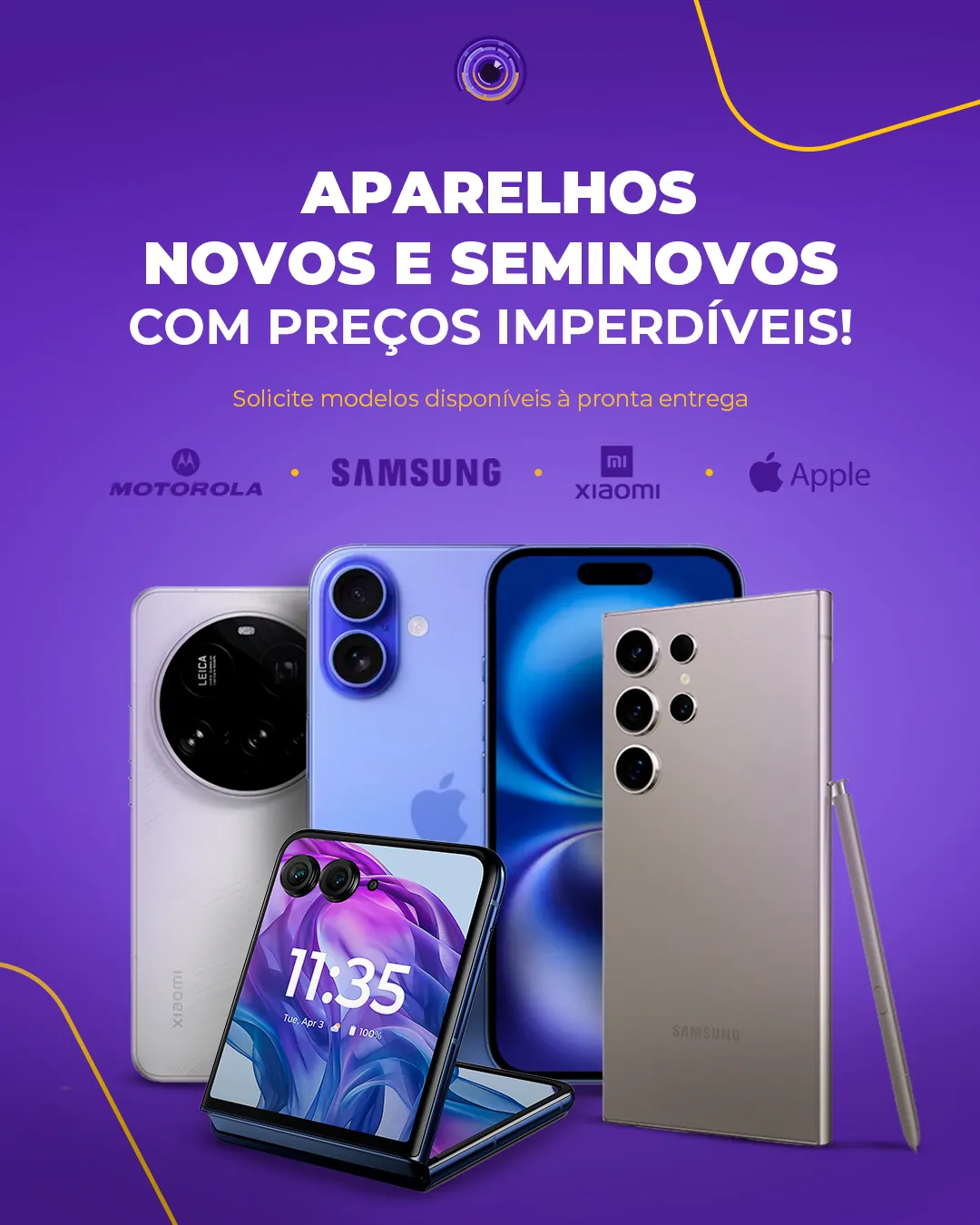 Aparelhos novos e seminovos