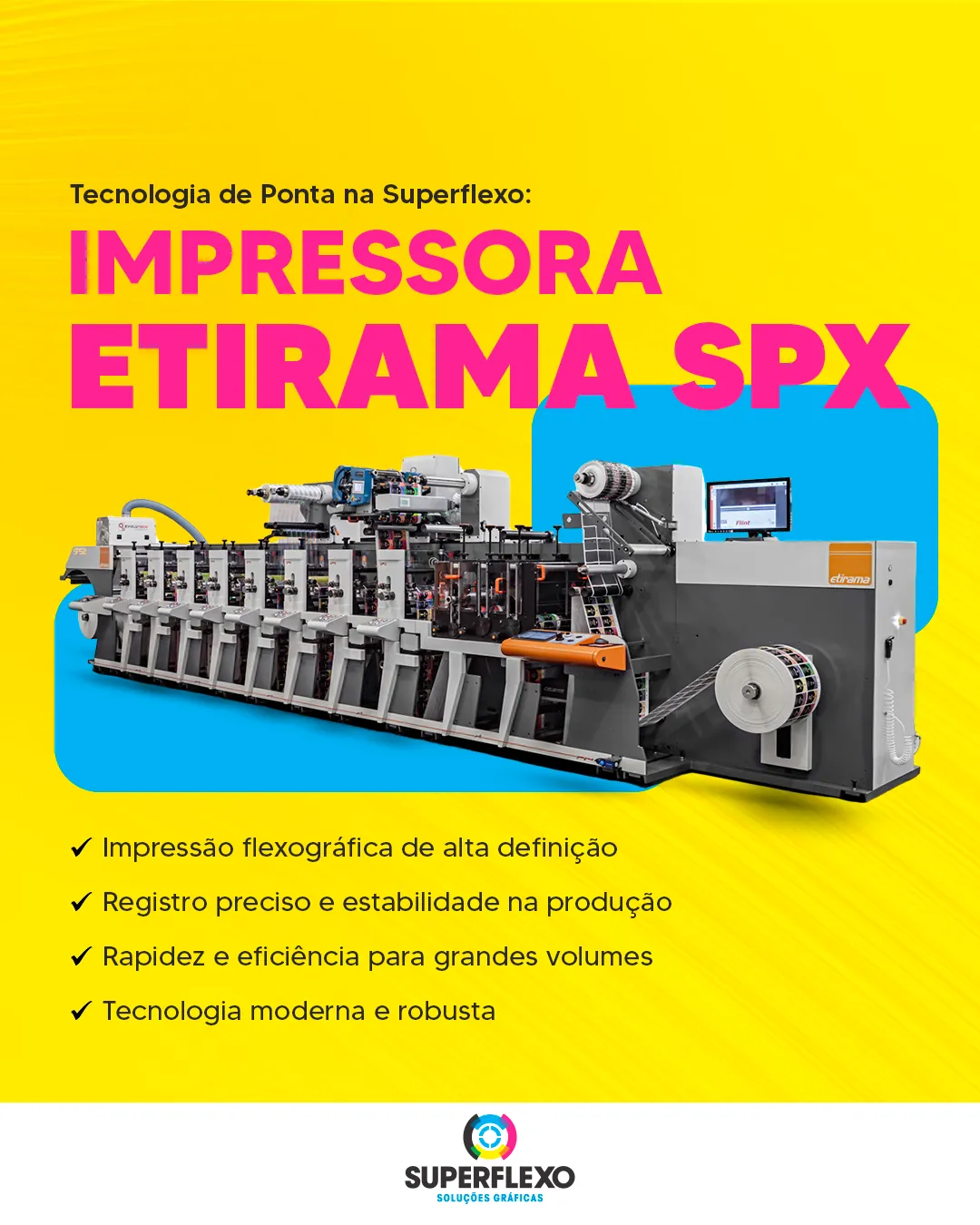 Impressora Etirama SPX — flexográfica para rótulos