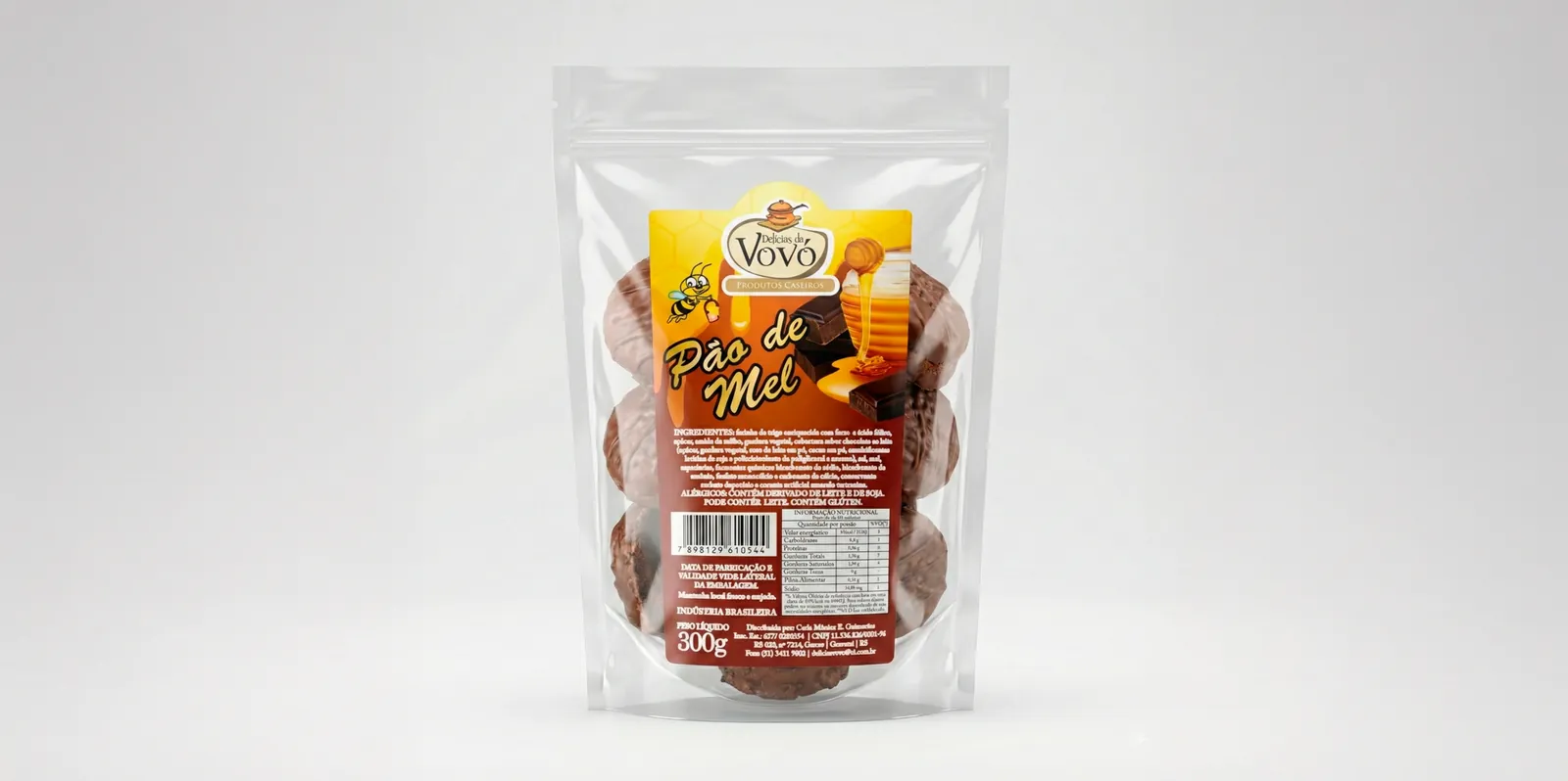 Embalagem Pão de Mel artesanal