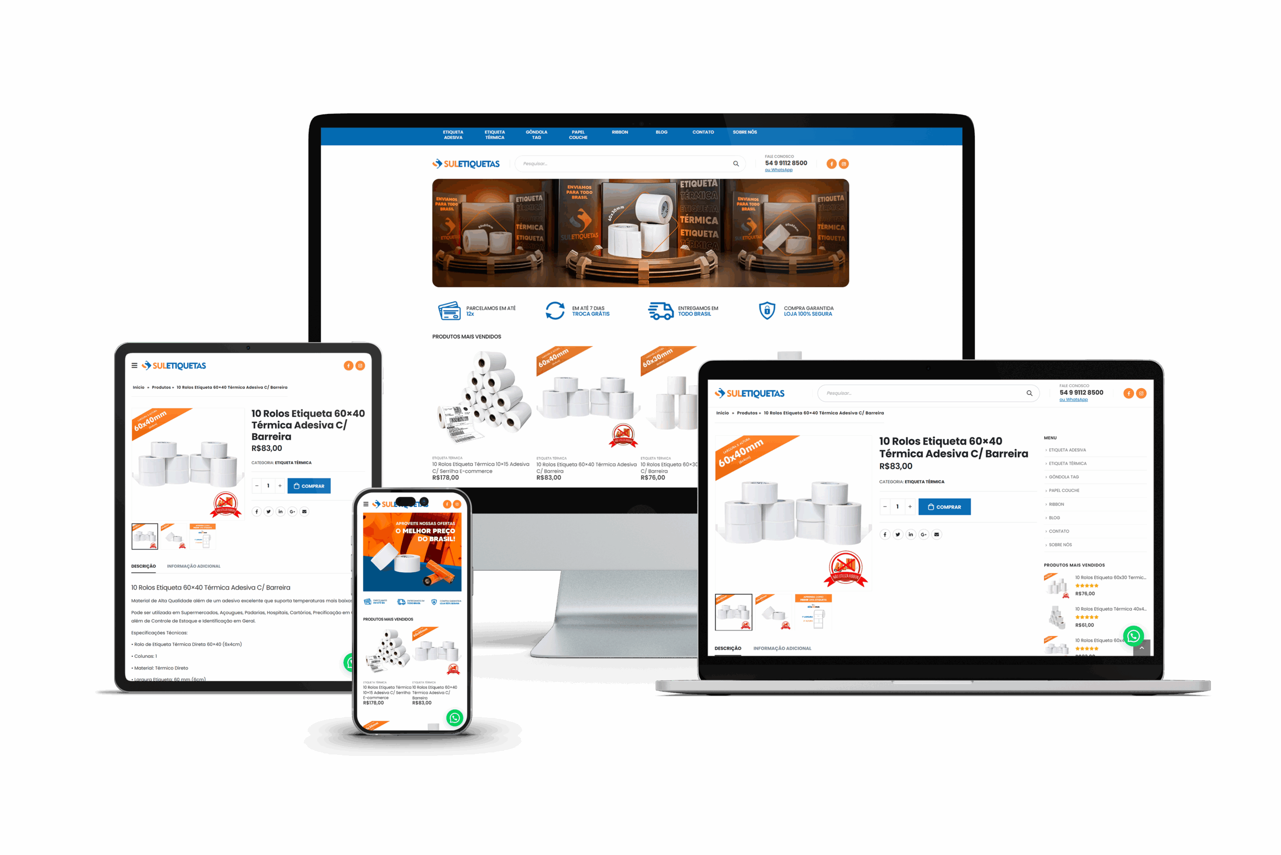 Landing Page Sul Etiquetas