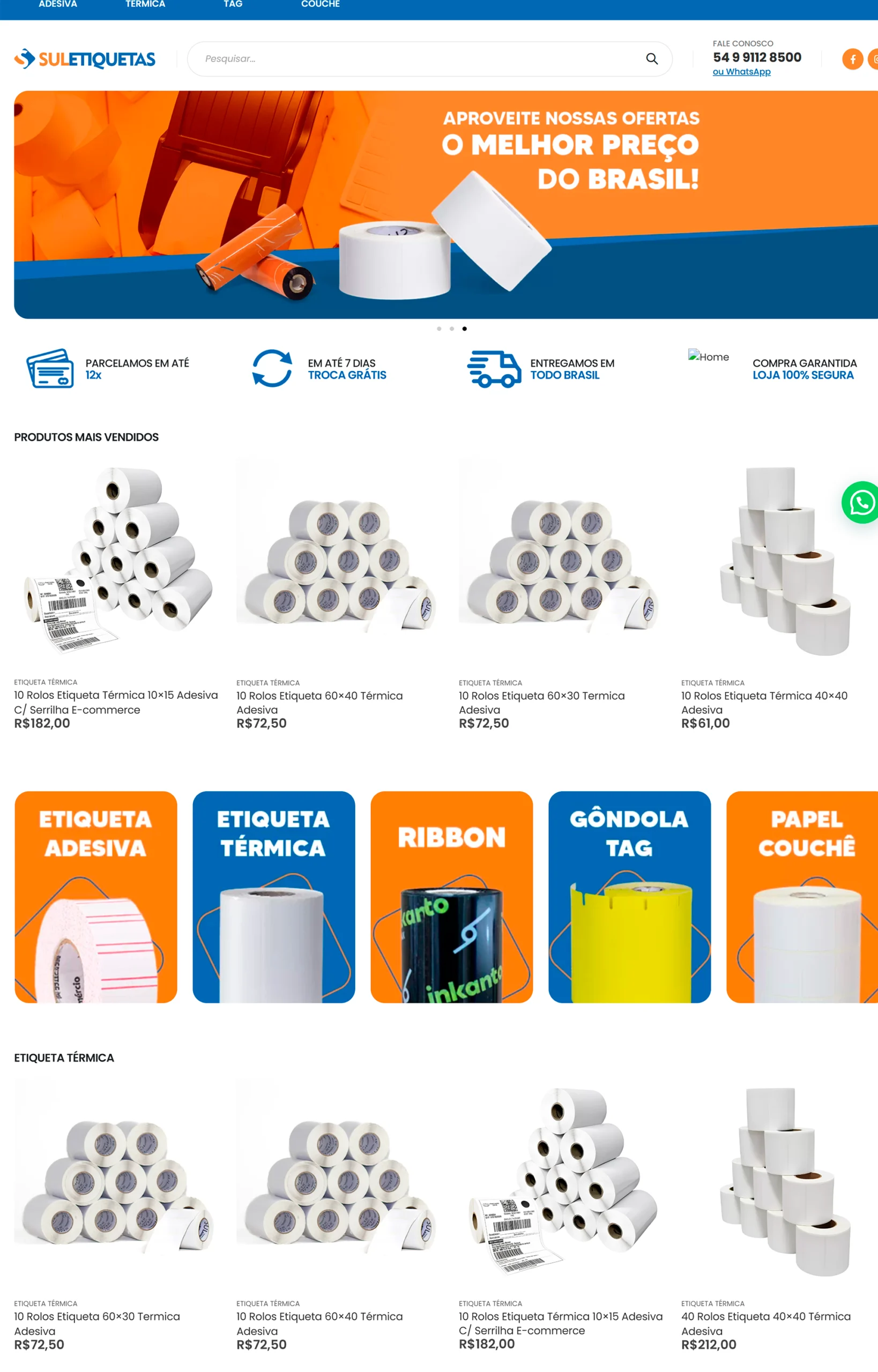 E-commerce B2B Sul Etiquetas, cotação e pedidos online